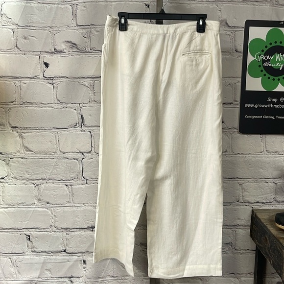 Eileen fisher linen wide trouser crop  small - Picture 1 of 6